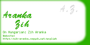aranka zih business card
